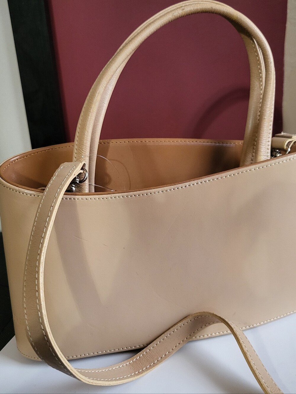Tiffany & Fred Vintage New Without Tags Leather Teardrop Bag